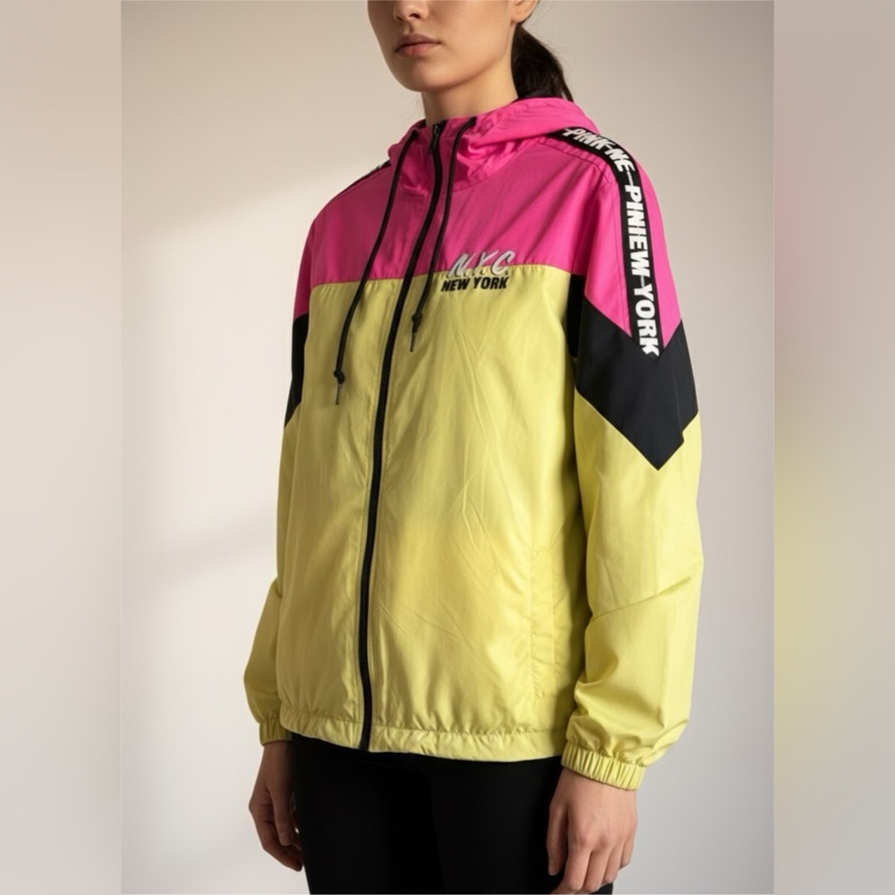 PINK Victoria's Secret Black and Pink Jacket